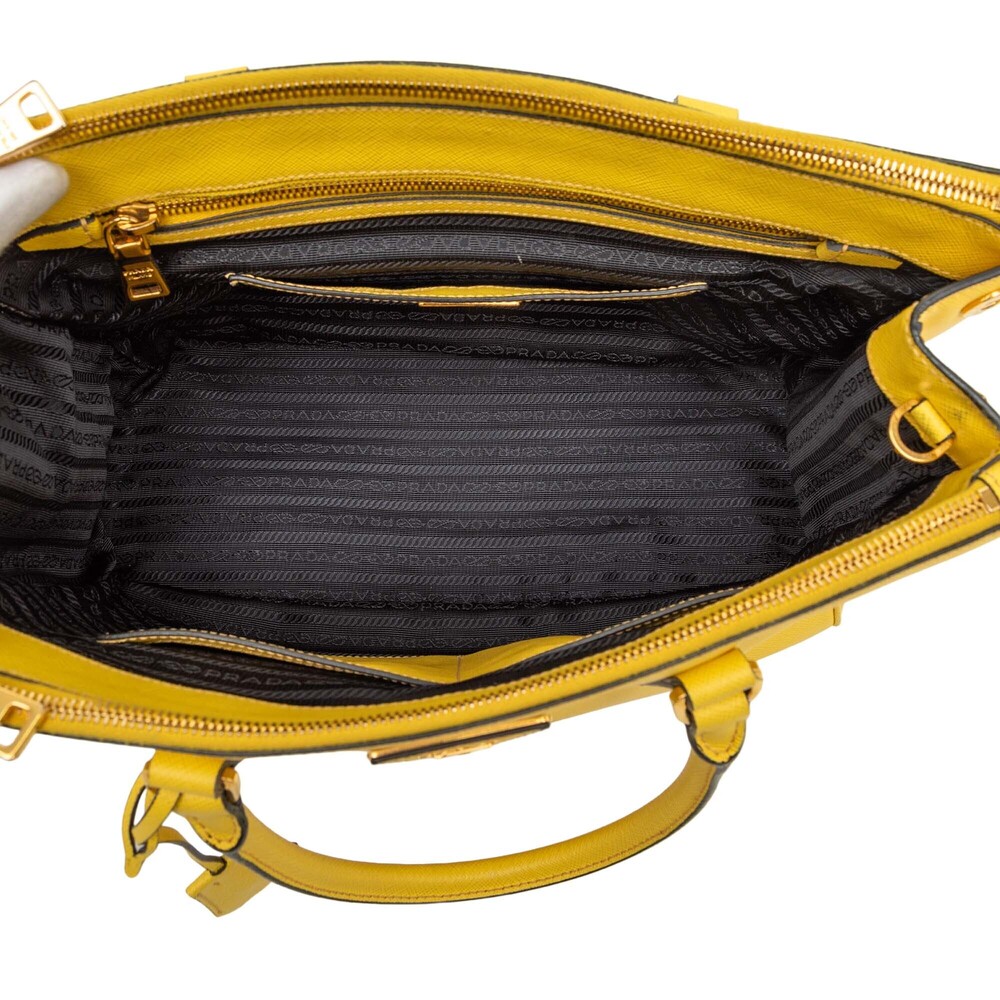 Pre-Loved Prada Medium Saffiano Lux Galleria Double Zip Satchel - Picture 4 of 8
